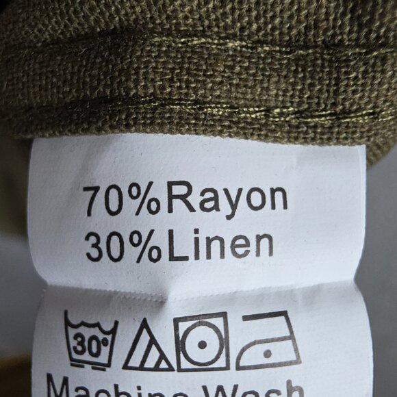 Coofandy Shirt Mens Size 3XL Open Camp Collar Linen Blend Canvas Beach SS NWT - Picture 10 of 11